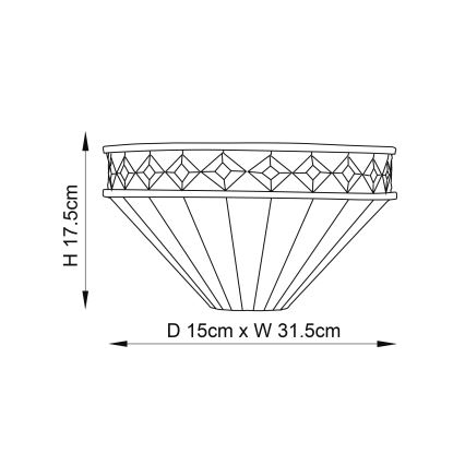 Endon 64149 - Aplique de pared Tiffany FARGO 1xE14/40W/230V