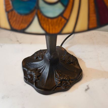 Endon 64163 - Lámpara de mesa Tiffany HECTOR, 2xE27/60W/230V, Ø 40 cm