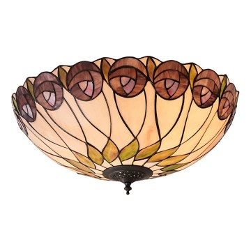 Endon 64173 - Lámpara de techo Tiffany HUTCHINSON 2xE27/60W/230V Ø 50 cm
