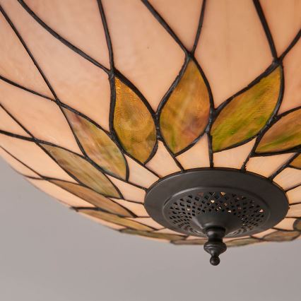Endon 64173 - Lámpara de techo Tiffany HUTCHINSON 2xE27/60W/230V Ø 50 cm