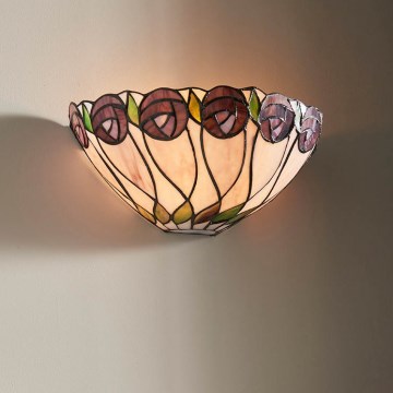 Endon 64178 - Aplique de pared Tiffany HUTCHINSON 1xE14/40W/230V