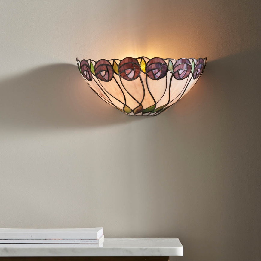 Endon 64178 - Aplique de pared Tiffany HUTCHINSON 1xE14/40W/230V