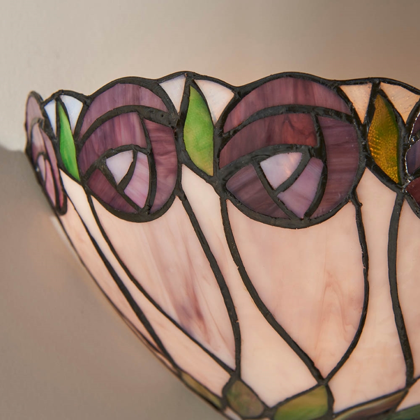 Endon 64178 - Aplique de pared Tiffany HUTCHINSON 1xE14/40W/230V