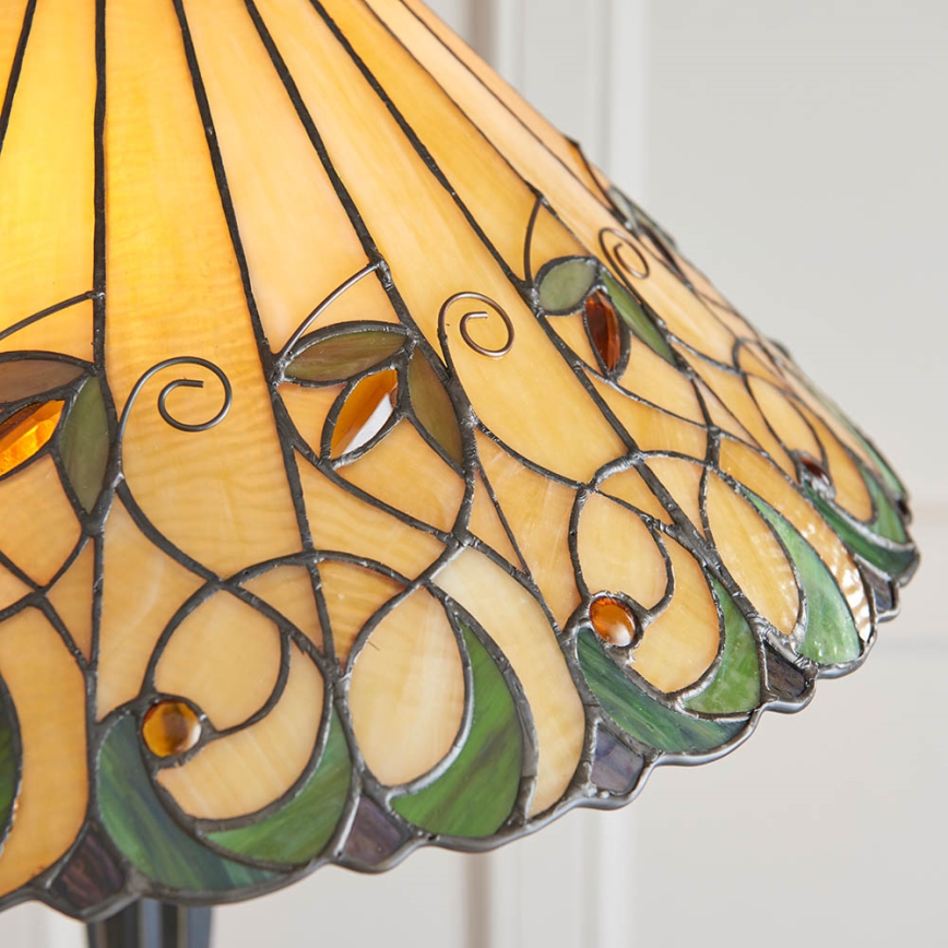 Endon 64192 - Lámpara de pie Tiffany JAMELIA 2xE27/60W/230V, diámetro 50 cm