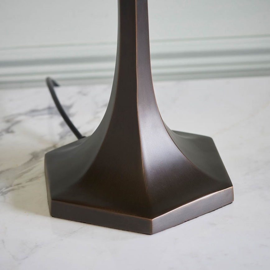 Endon 64286 - Lámpara de mesa Tiffany NEVADA 2xE27/60W/230V Ø 40 cm