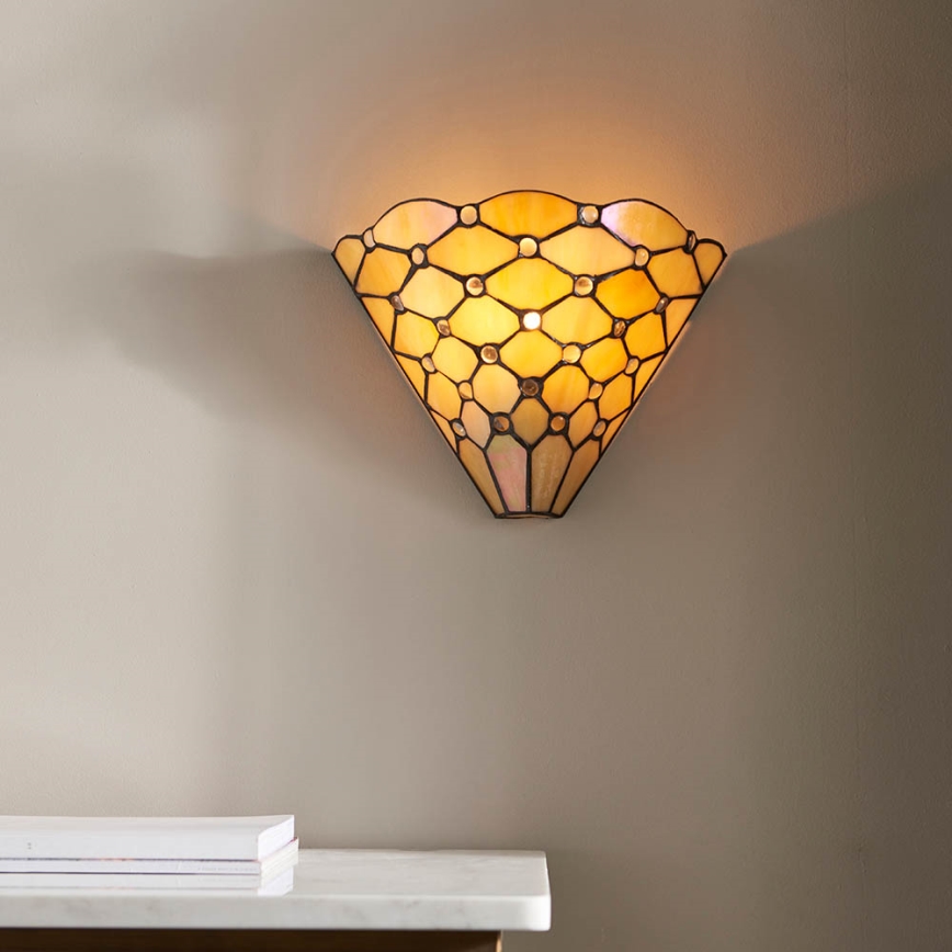 Endon 64302 - Aplique de pared Tiffany PEARL 1xE14/40W/230V