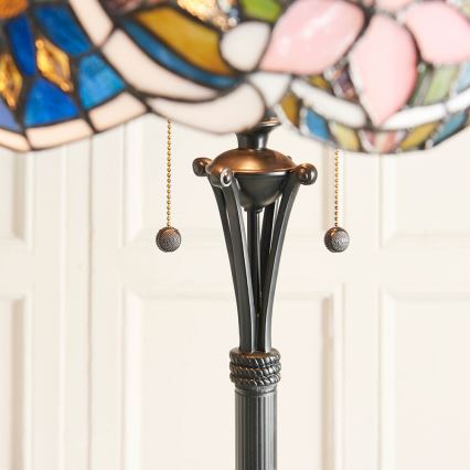Endon 64323 - Lámpara de pie Tiffany SULLIVAN 2xE27/60W/230V Ø 56 cm