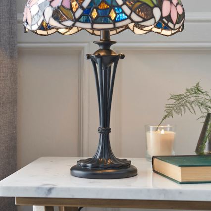 Endon 64327 - Lámpara de mesa Tiffany SULLIVAN 2xE14/40W/230V Ø 30 cm