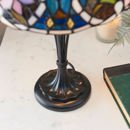 Endon 64327 - Lámpara de mesa Tiffany SULLIVAN 2xE14/40W/230V Ø 30 cm