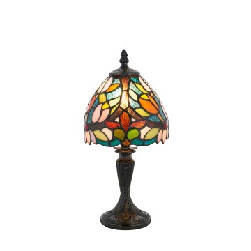 Endon 64331 - Lámpara de mesa Tiffany SYLVETTE 1xE14/40W/230V, diámetro 15 cm