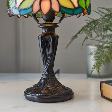Endon 64331 - Lámpara de mesa Tiffany SYLVETTE 1xE14/40W/230V, diámetro 15 cm