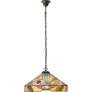 Endon 64384 - Lámpara colgante con cadena Tiffany WILLOW 3xE27/60W/230V