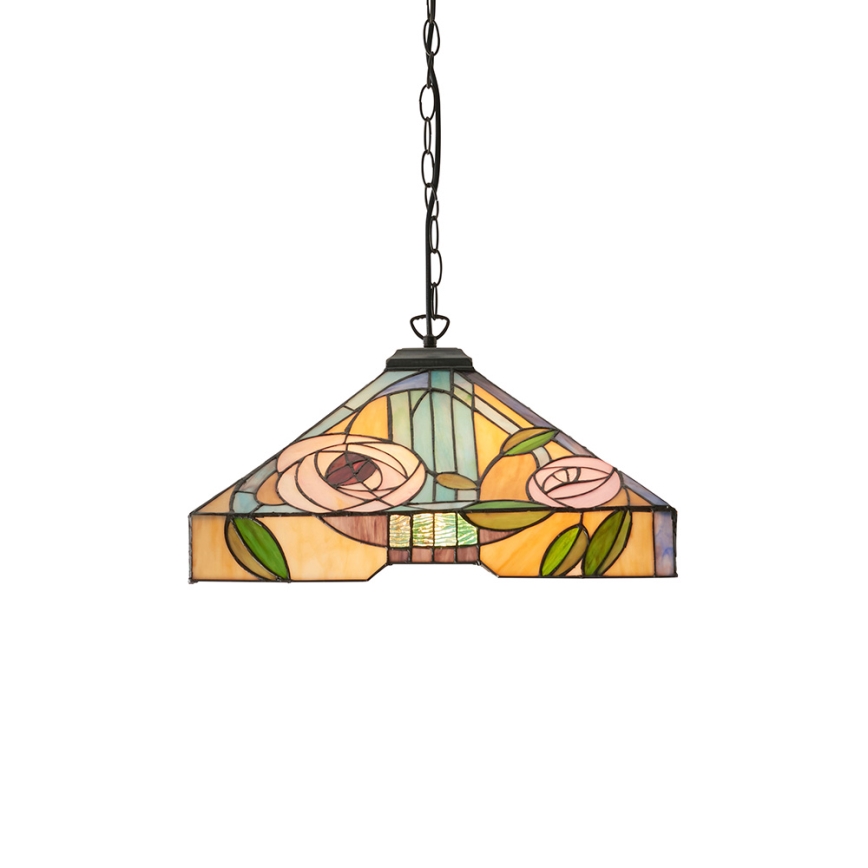 Endon 64384 - Lámpara colgante con cadena Tiffany WILLOW 3xE27/60W/230V