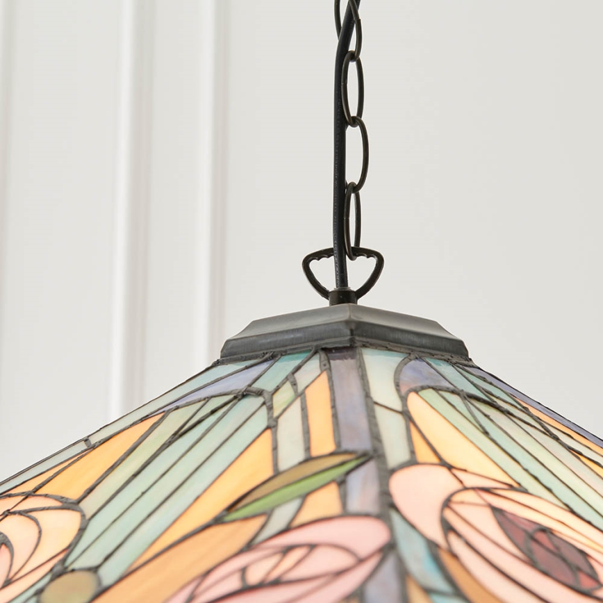 Endon 64384 - Lámpara colgante con cadena Tiffany WILLOW 3xE27/60W/230V