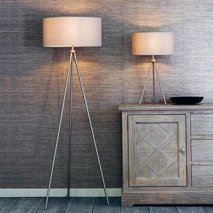 Endon 66986 - Lámpara de mesa TRI 1xE27/40W/230V latón/beige