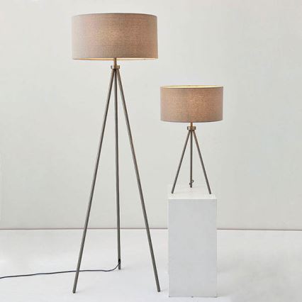 Endon 66987 - Lámpara de pie TRI 1xE27/60W/230V beige