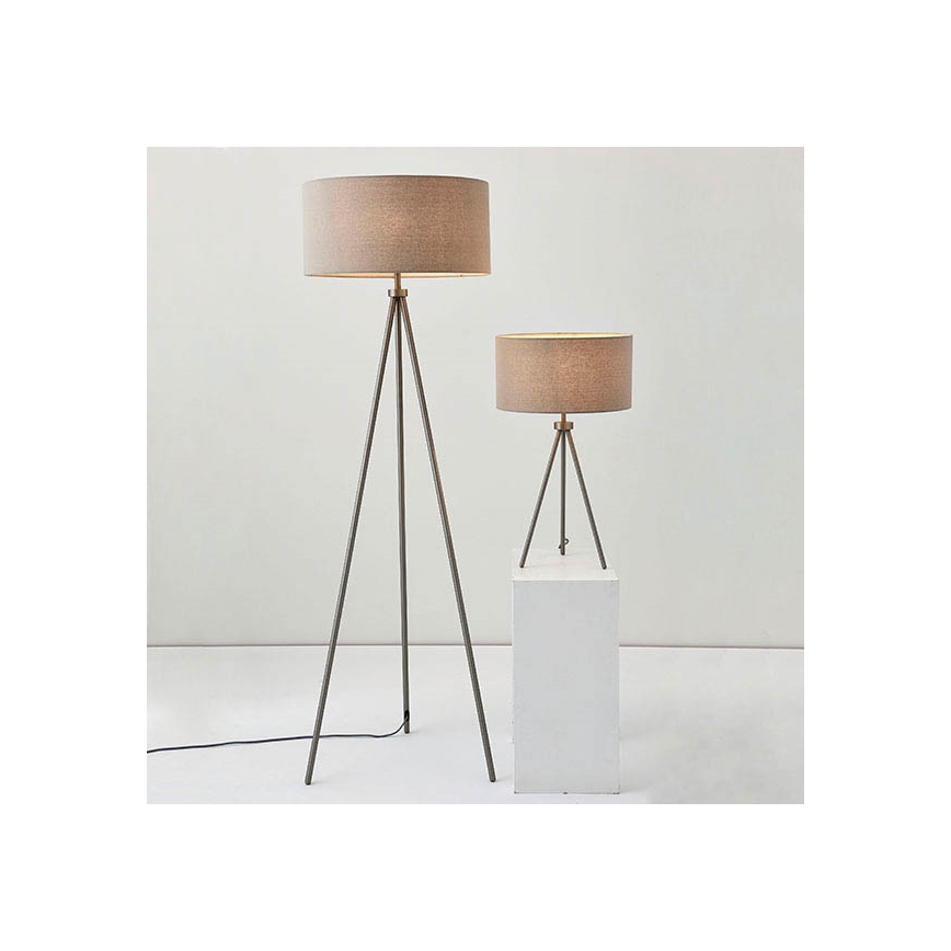 Endon 66987 - Lámpara de pie TRI 1xE27/60W/230V beige