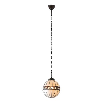 Endon 67044 - Lámpara colgante con cadena Tiffany FARGO 1xE14/40W/230V Ø 25,5 cm