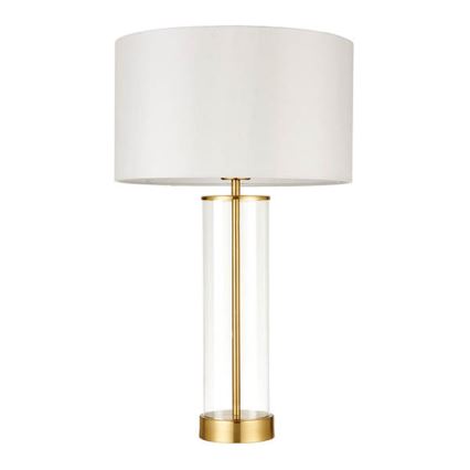 Endon 68802 - Lámpara de mesa táctil regulable LESSINA 1xE27/10W/230V dorada/blanca