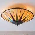 Endon 70240 - Lámpara de techo Tiffany DARK STAR 2xE27/40W/230V Ø 49 cm