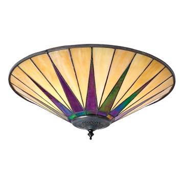 Endon 70240 - Lámpara de techo Tiffany DARK STAR 2xE27/40W/230V Ø 49 cm