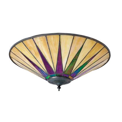 Endon 70240 - Lámpara de techo Tiffany DARK STAR 2xE27/40W/230V Ø 49 cm