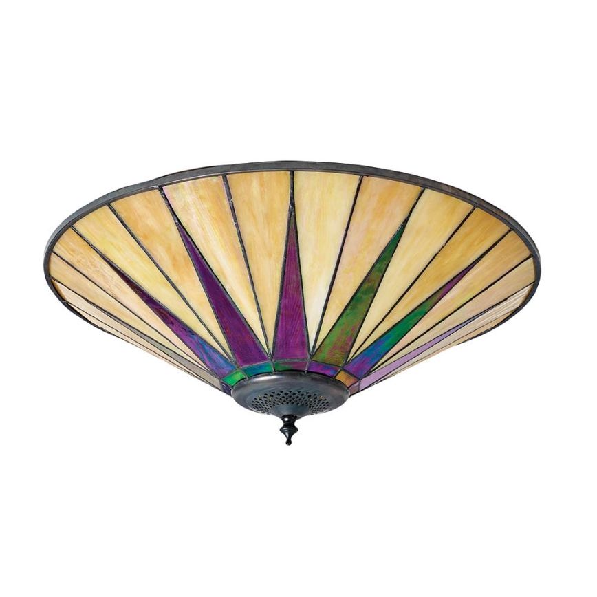Endon 70240 - Lámpara de techo Tiffany DARK STAR 2xE27/40W/230V Ø 49 cm