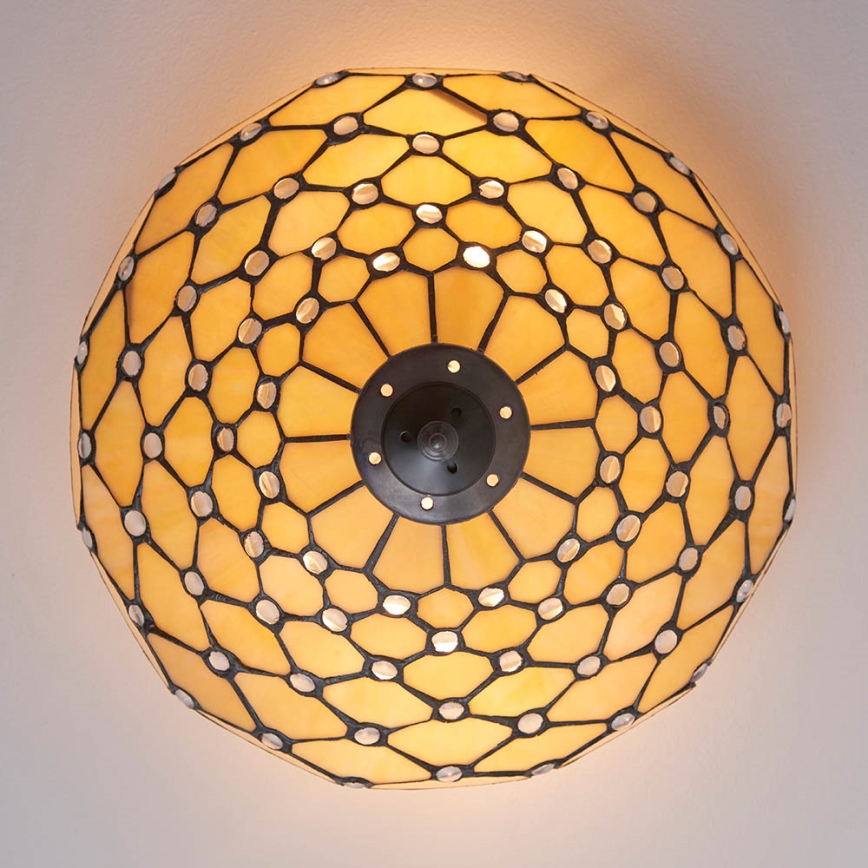 Endon 70242 - Lámpara de techo Tiffany PEARL 2xE27/60W/230V Ø 37 cm