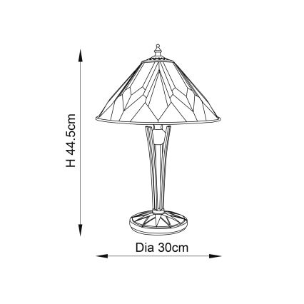 Endon 70365 - Lámpara de mesa Tiffany ASTORIA 1xE14/40W/230V Ø 30 cm