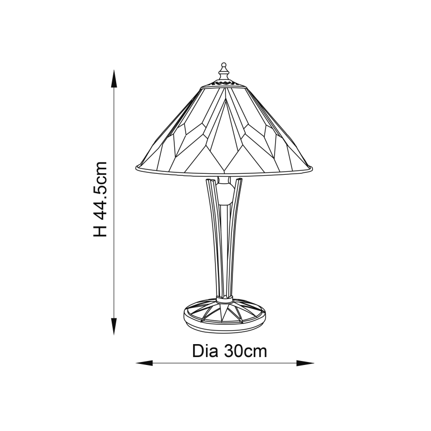 Endon 70365 - Lámpara de mesa Tiffany ASTORIA 1xE14/40W/230V Ø 30 cm
