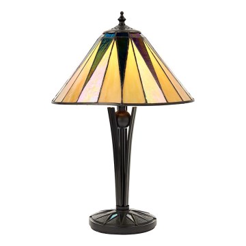 Endon 70367 - Lámpara de sobremesa Tiffany DARK STAR 1xE14/40W/230V, diámetro 30 cm