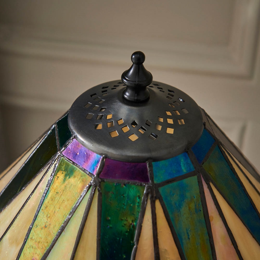 Endon 70367 - Lámpara de sobremesa Tiffany DARK STAR 1xE14/40W/230V, diámetro 30 cm