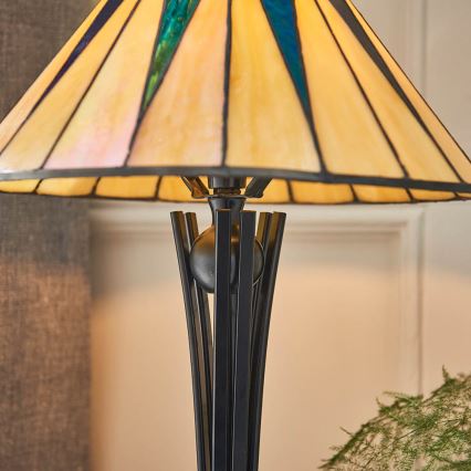 Endon 70367 - Lámpara de sobremesa Tiffany DARK STAR 1xE14/40W/230V, diámetro 30 cm