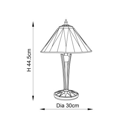 Endon 70367 - Lámpara de sobremesa Tiffany DARK STAR 1xE14/40W/230V, diámetro 30 cm