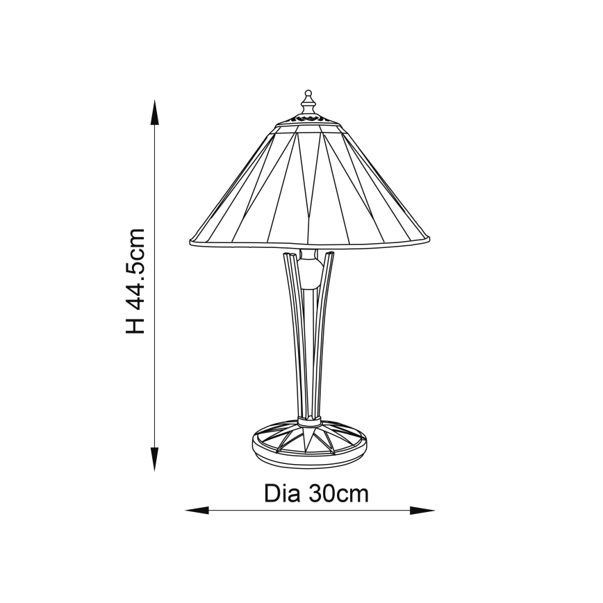 Endon 70367 - Lámpara de sobremesa Tiffany DARK STAR 1xE14/40W/230V, diámetro 30 cm