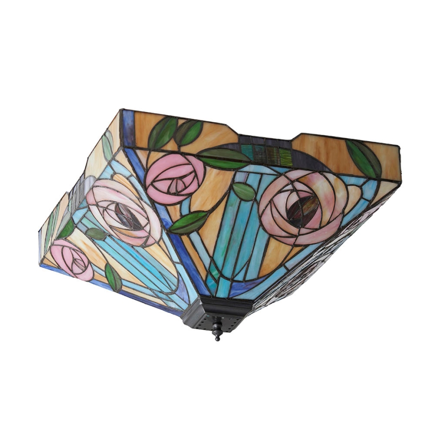 Endon 70698 - Lámpara de techo Tiffany WILLOW 2xE27/60W/230V