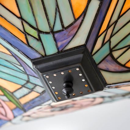 Endon 70698 - Lámpara de techo Tiffany WILLOW 2xE27/60W/230V