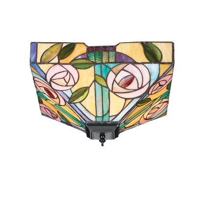 Endon 70699 - Lámpara de techo Tiffany WILLOW 2xE27/60W/230V 35x35 cm