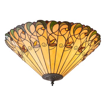 Endon 70706 - Lámpara de techo Tiffany JAMELIA 2xE27/60W/230V Ø 50 cm