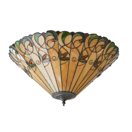 Endon 70706 - Lámpara de techo Tiffany JAMELIA 2xE27/60W/230V Ø 50 cm