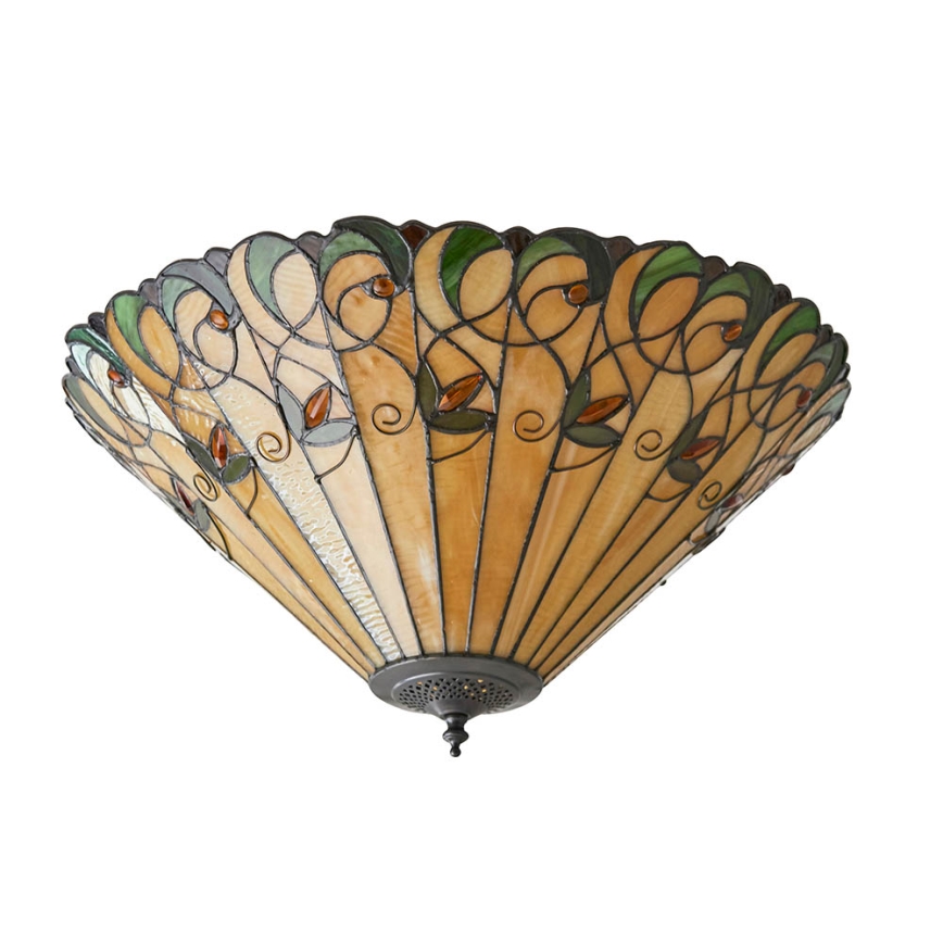 Endon 70706 - Lámpara de techo Tiffany JAMELIA 2xE27/60W/230V Ø 50 cm