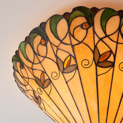 Endon 70706 - Lámpara de techo Tiffany JAMELIA 2xE27/60W/230V Ø 50 cm