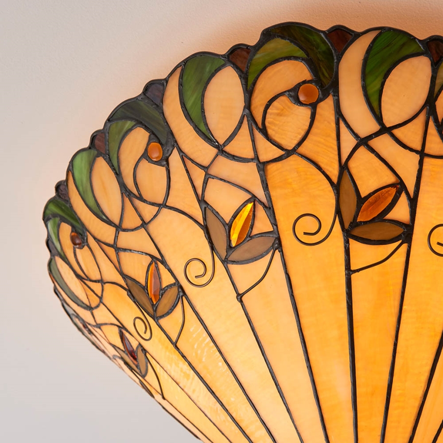 Endon 70706 - Lámpara de techo Tiffany JAMELIA 2xE27/60W/230V Ø 50 cm