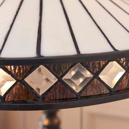 Endon 70935 - Lámpara de mesa Tiffany FARGO 2xE27/60W/230V diámetro 41,5 cm