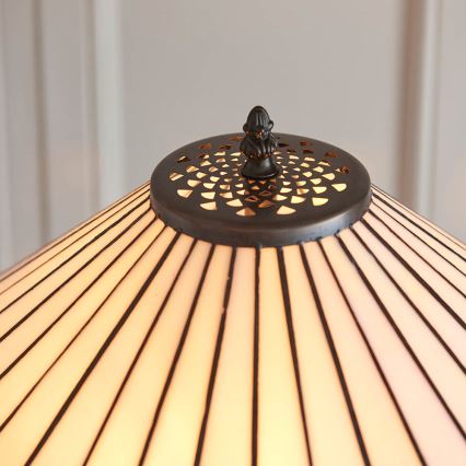 Endon 70936 - Lámpara de pie Tiffany FARGO 2xE27/60W/230V Ø 50 cm