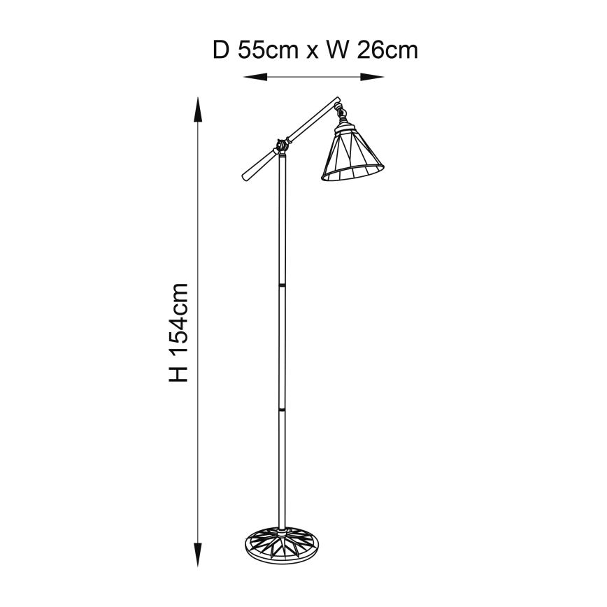 Endon 74355 - Lámpara de pie Tiffany DARK STAR 1xE14/40W/230V