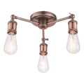 Endon 76124 - Foco orientable HAL 3xE27/10W/230V, cromo mate/cobre