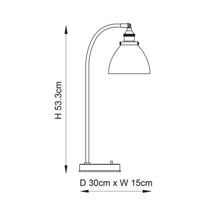 Endon 77859 - Lámpara de mesa HANSEN 1xE14/40W/230V latón