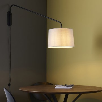 Endon 79380 - Lámpara de pared CARLSON 1xE27/40W/230V gris/negro