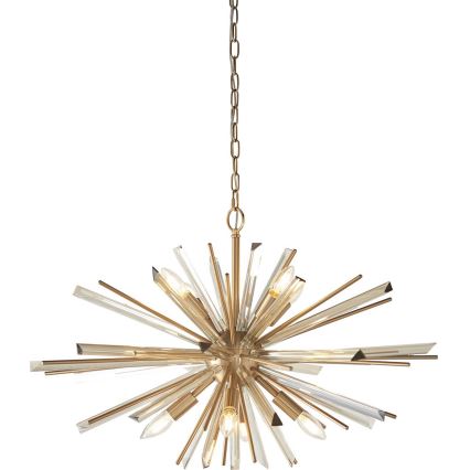 Endon 81935 - Lámpara de araña colgante con cadena 8xE14/40W/230V dorada